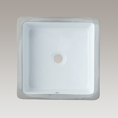 Square Ceramic Undermount Bathroom Sink